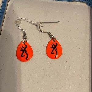 Browning logo earrings